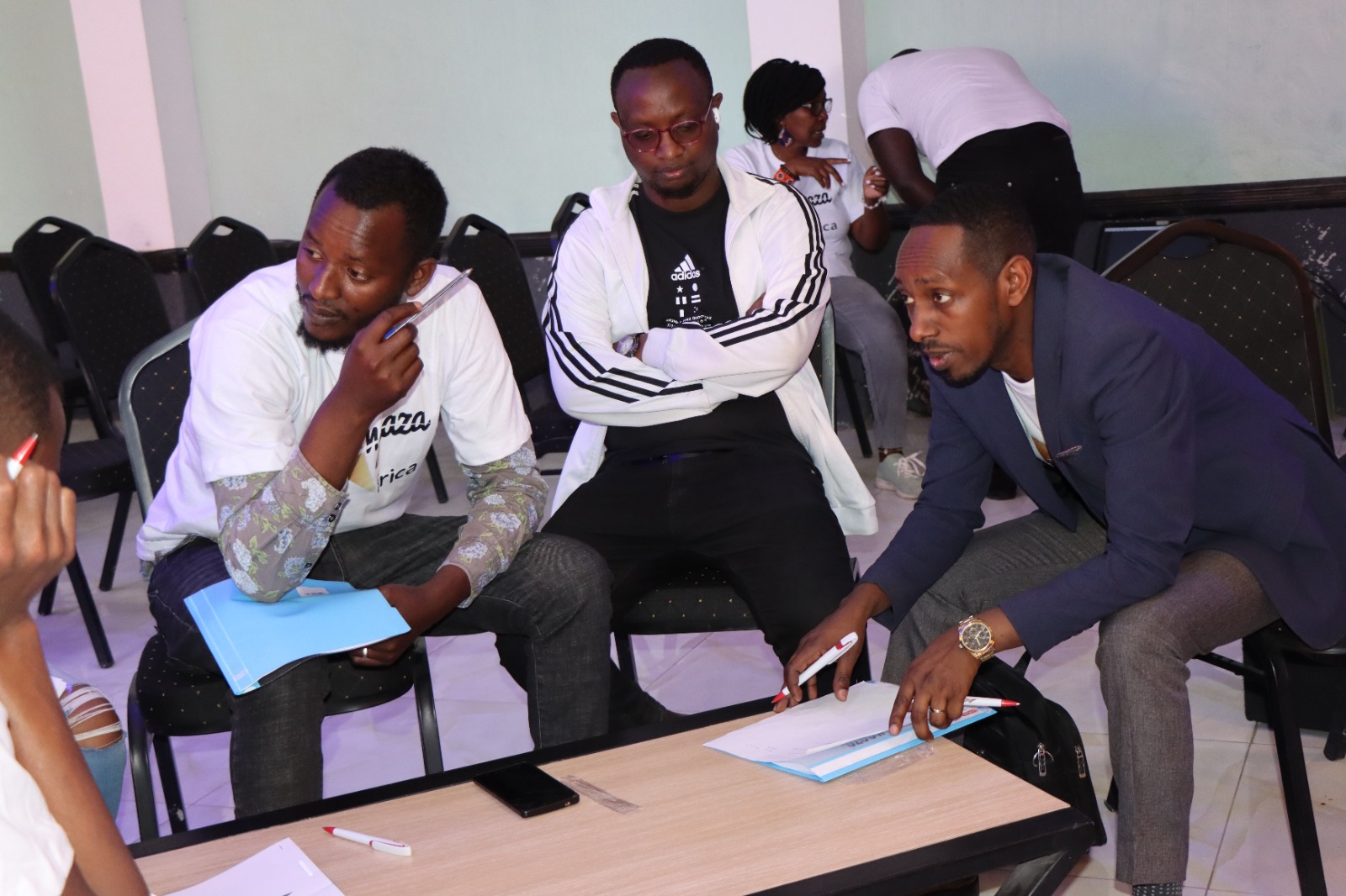 Youth entrepreneurship participants in a training session in Rwanda